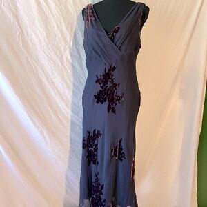 Jones New York Purple Floral Maxi Dress